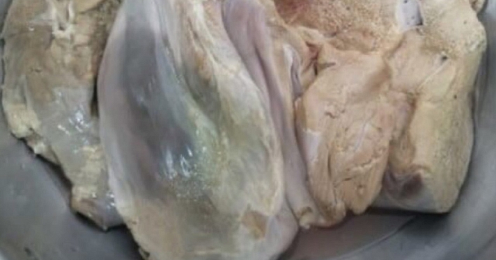 «Отравились 7 человек»: появились кадры тухлого мяса из рыбинского колледжа_173365